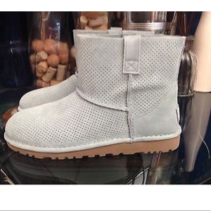 UGG Classic AVR Aloe Unlined Suede Mini Perf Boots